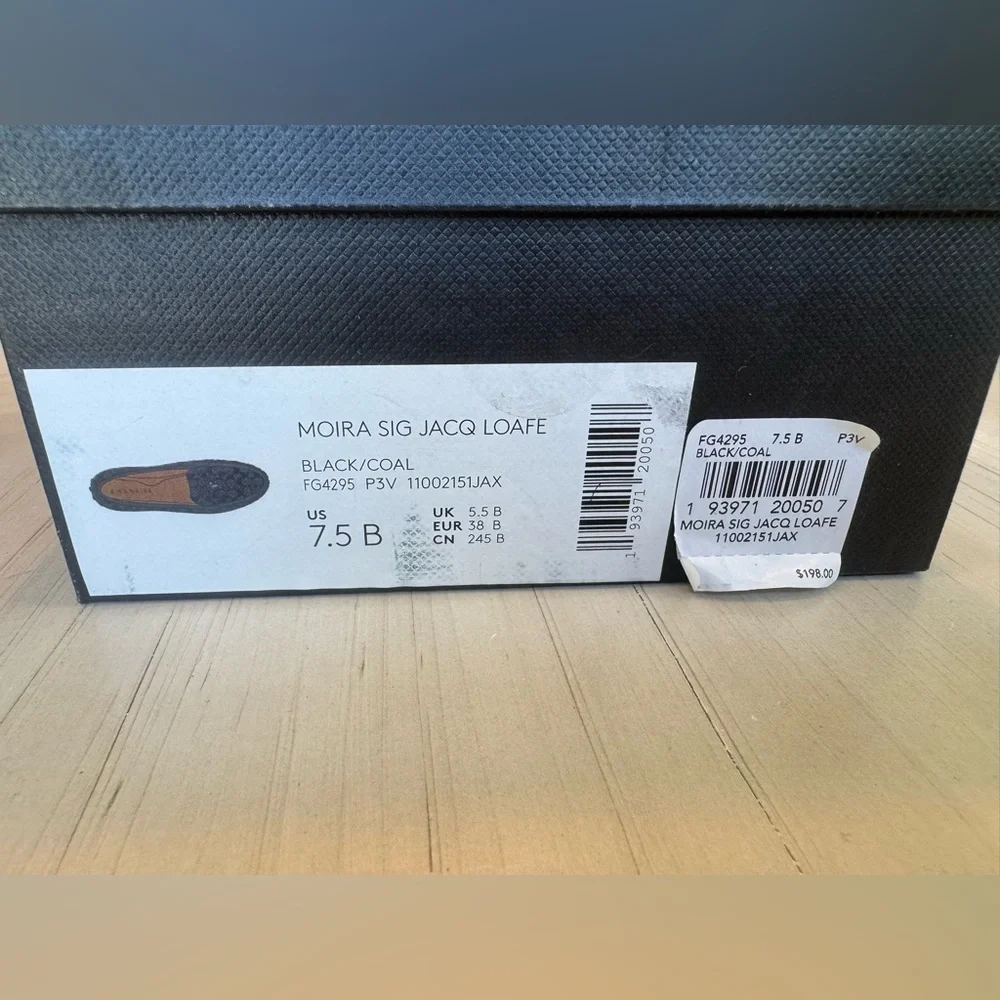 🔥HP🔥 COACH Moira Signature Jacquard Loafers Black/Coal - Size 7.5